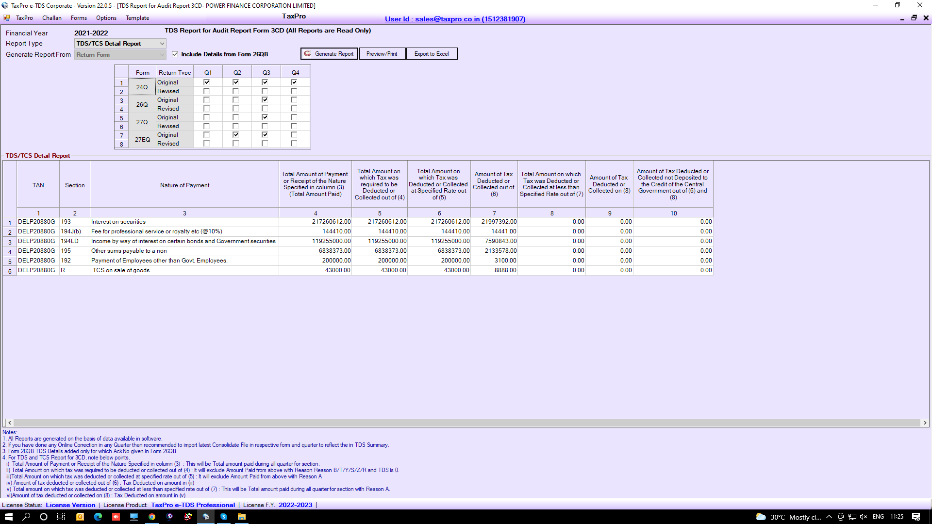 TDS Report